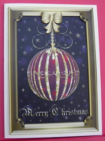 Christmas Bauble in Frame Card 1 by Eunice Roberts