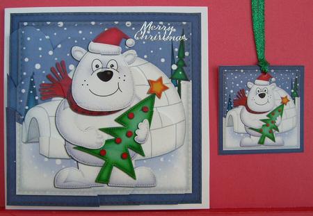 Ben Polar Bear Shell Edged Corner Side Stacker by Eunice Roberts