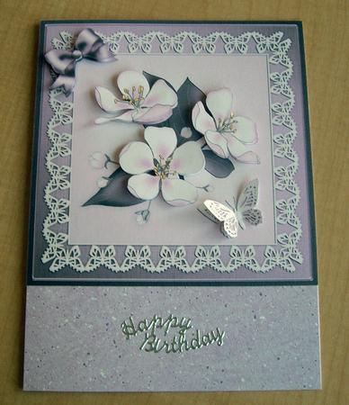 Apple Blossom 8 x 8 Quick Card Topper by Eunice Roberts