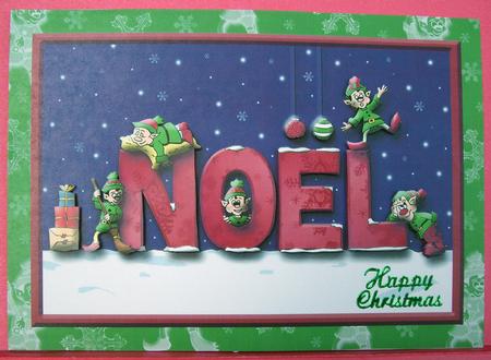 Christmas Elves (green) - A4 by Eunice Roberts