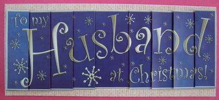 To My Husband Christmas Dl Side Stacker Topper by Eunice Roberts