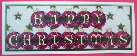 Christmas Baubles Large dl Topper by Eunice Roberts