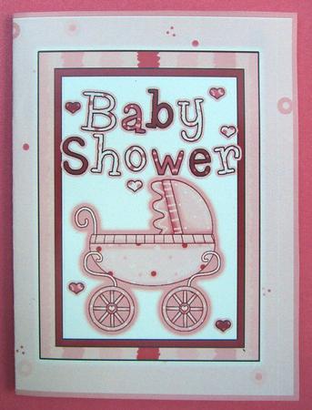 Pink Baby Shower Invite and Insert by Eunice Roberts