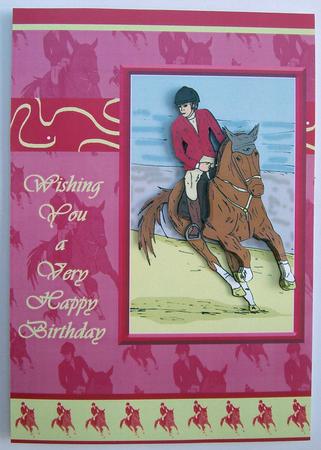 Showjumping (red) - A5 by Eunice Roberts