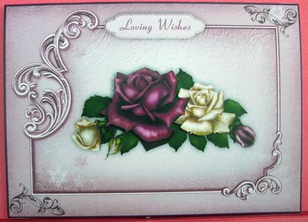 Antique Roses A4 Card Front by Eunice Roberts