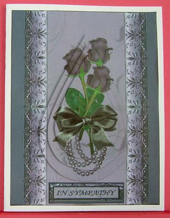 Sympathy Roses Teardrop Pyramid by Eunice Roberts