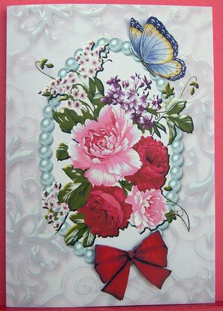 Rose Bouquet Floral A4 by Eunice Roberts