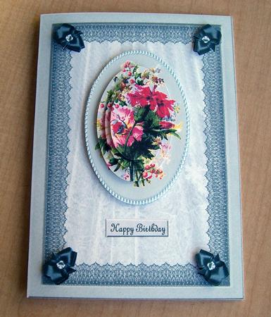 Billowing Lace with Pink Flowers by Eunice Roberts