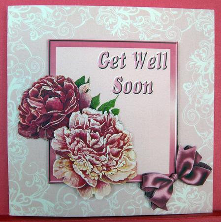 Get Well Square Card by Eunice Roberts