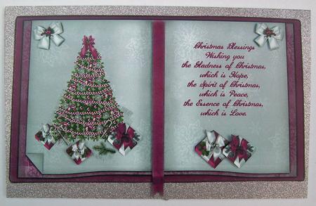 Christmas Gifts and Tree Open Book by Eunice Roberts
