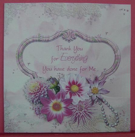 Dhalia Gem Card Front Thank You by Eunice Roberts