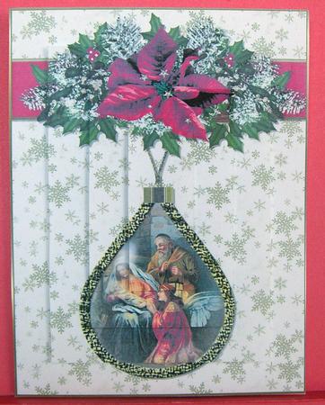 Vintage Nativity Teardrop Pendant Pyramid by Eunice Roberts