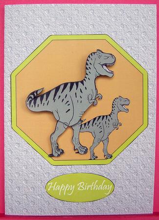 Dinasaur Birthday Numbers from 2 to 8 by Eunice Roberts