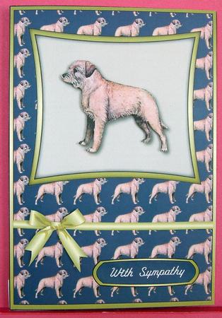 Border Terrier (blue) by Eunice Roberts