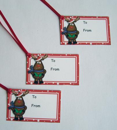 Rudolph Christmas Gift Tags by Eunice Roberts