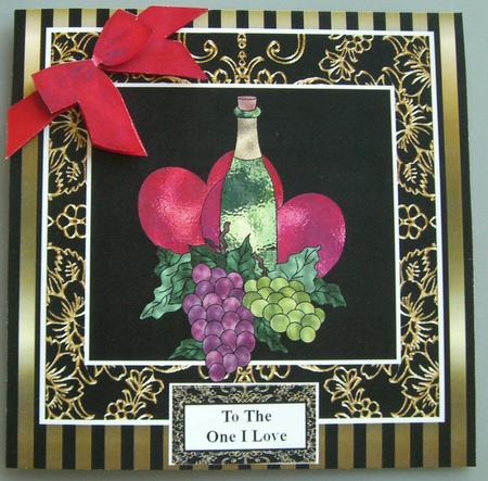 Black Gold for Men - Valentine - 8 x 8 Quick Card Front by Eunice Roberts