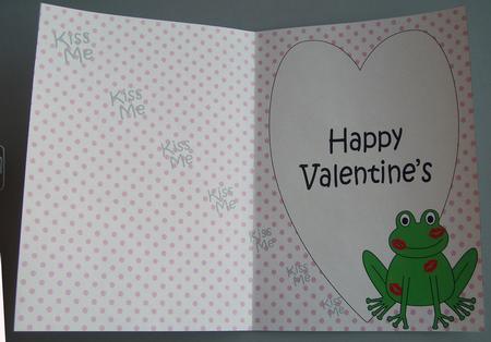 Kiss the Frog Insert Valentines 2 by Eunice Roberts