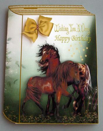 Gorgeous Horses in a Enchanted Woods Folded Book by Eunice Roberts