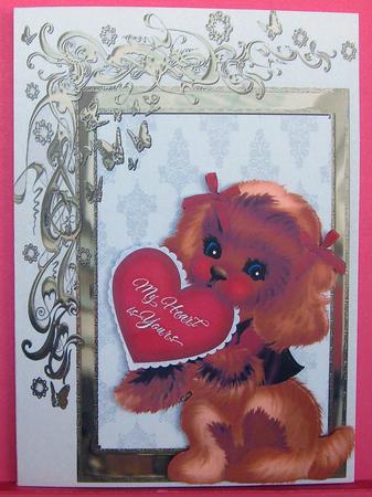 A4 Puppy Valentine by Eunice Roberts