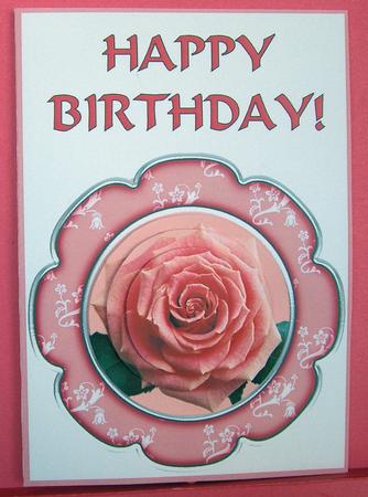 Pink Rose in Scalloped Circular Frame Featured Gallery Photo