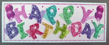 Glitter Birthday Large dl Topper by Eunice Roberts