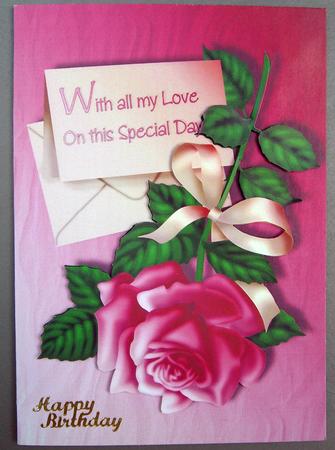 A Rose for You A4 Card by Eunice Roberts