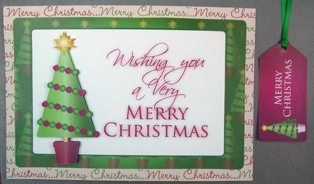 Christmas Tree Card Front by Eunice Roberts