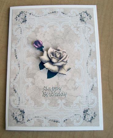 Roses and Lace Card Fronts by Eunice Roberts