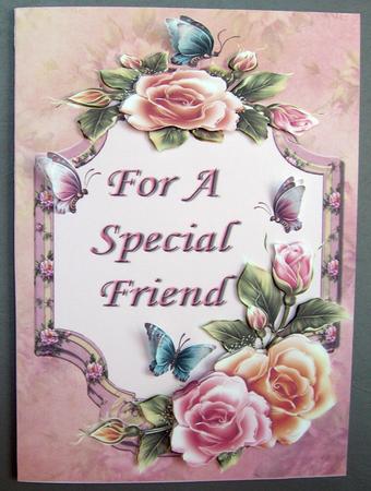 Shimmering Roses and Butterflies for My Friend by Eunice Roberts