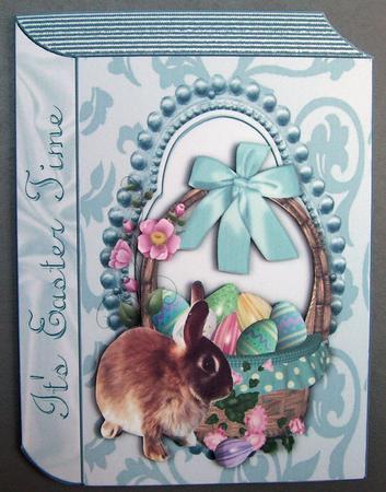 Easter Bunny with Choc Eggs Folded Book by Eunice Roberts