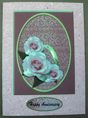 Antique Pink Wedding Anniversary Wedding Engagement 2 Card S by Eunice Roberts