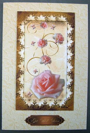 Roses & Butterflies Topper, Insert & Mini Square Topper by Eunice Roberts