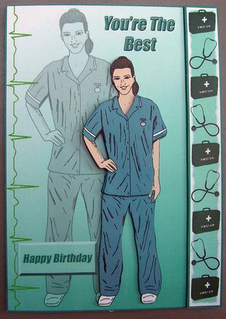 Nurse (blue Uniform) - A5 by Eunice Roberts