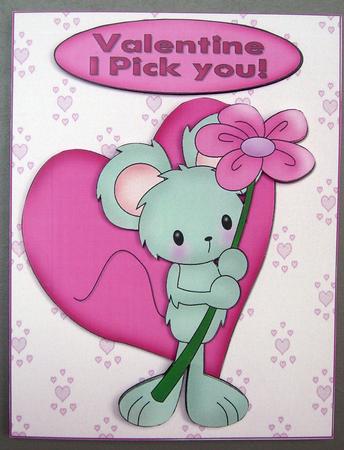 Valentine I Pick You Quick Card by Eunice Roberts