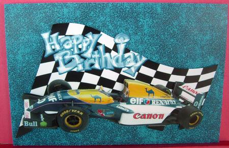 Formula 1 Racing Car Decoupage by Eunice Roberts