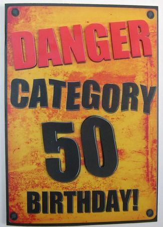 A4 Fun Novelty 50th Birthday Card Topper by Eunice Roberts