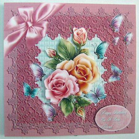 Coral Lace and Flowers by Eunice Roberts