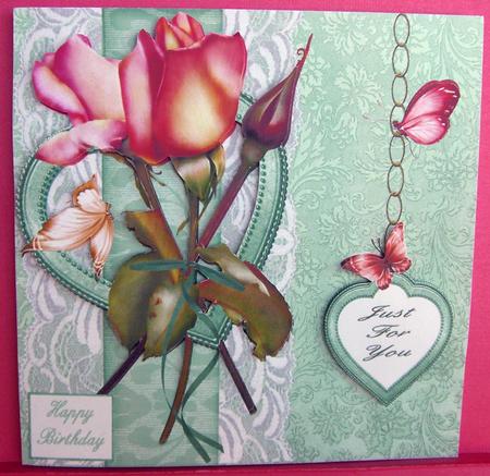 Rosebuds and Hearts Just for You 7x7 with Step by Step by Eunice Roberts