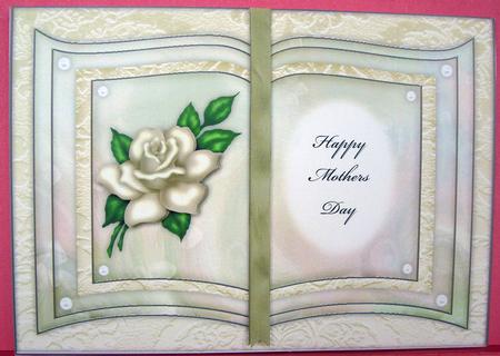 Cream Rose - Happy Mothers Day - Book Sheet by Eunice Roberts