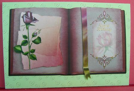Pink Rose A4 Book Sheet by Eunice Roberts