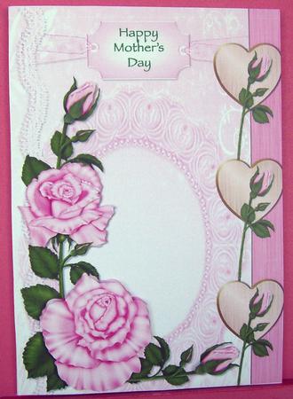 Pink Rose Cluster Decoupge by Eunice Roberts