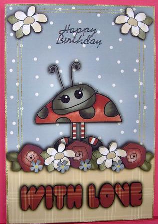 Love Bug Card Topper by Eunice Roberts