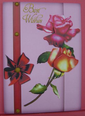Best Wishes with Roses by Eunice Roberts
