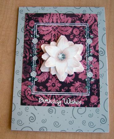 Red Vintage Floral Topper by Eunice Roberts