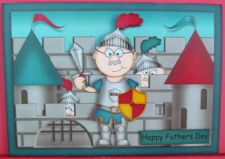 A5 Bert's Castle Quick Card N 3D Decoupage by Eunice Roberts