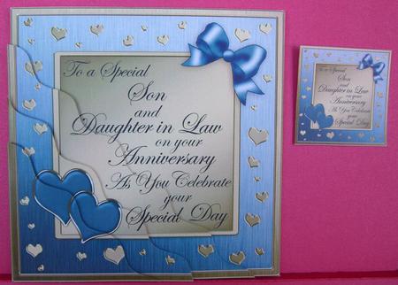 Son N Daughter in Law Anniversary Wavy Corner Side Stacker by Eunice Roberts