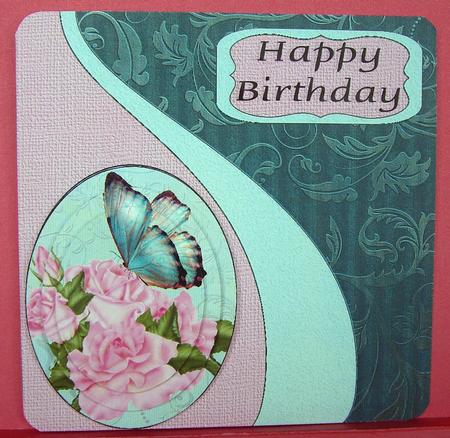 Butterfly & Roses Topper by Eunice Roberts