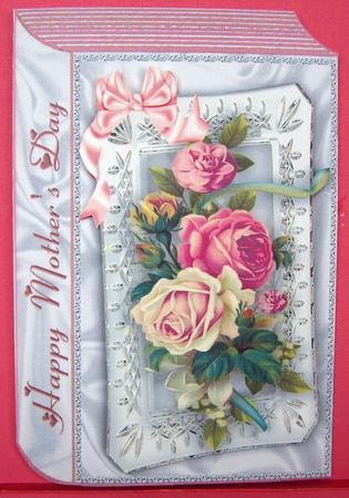 Roses for U Mum, with Pretty Bow Folded Book by Eunice Roberts
