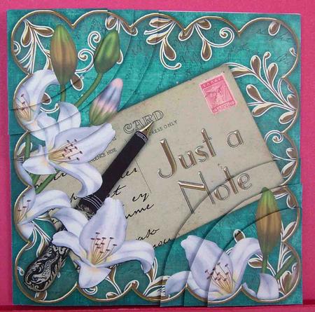 Honeysuckle Green Just a Note 6in Duo Corner Stacker by Eunice Roberts