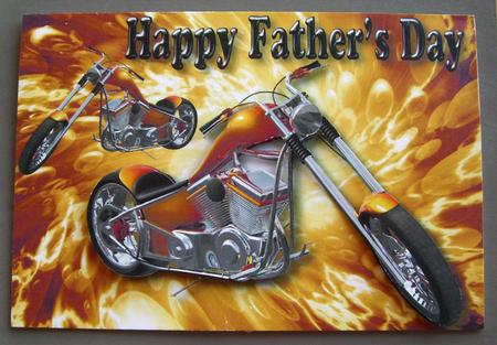 Gold Chopper Bike, for Father's Day A4 by Eunice Roberts